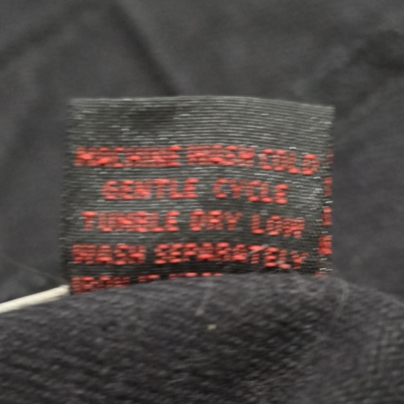 Vintage Tripp NYC Black 100% Cotton Denim Goth Punk Biker Jacket - Picture 14 of 15